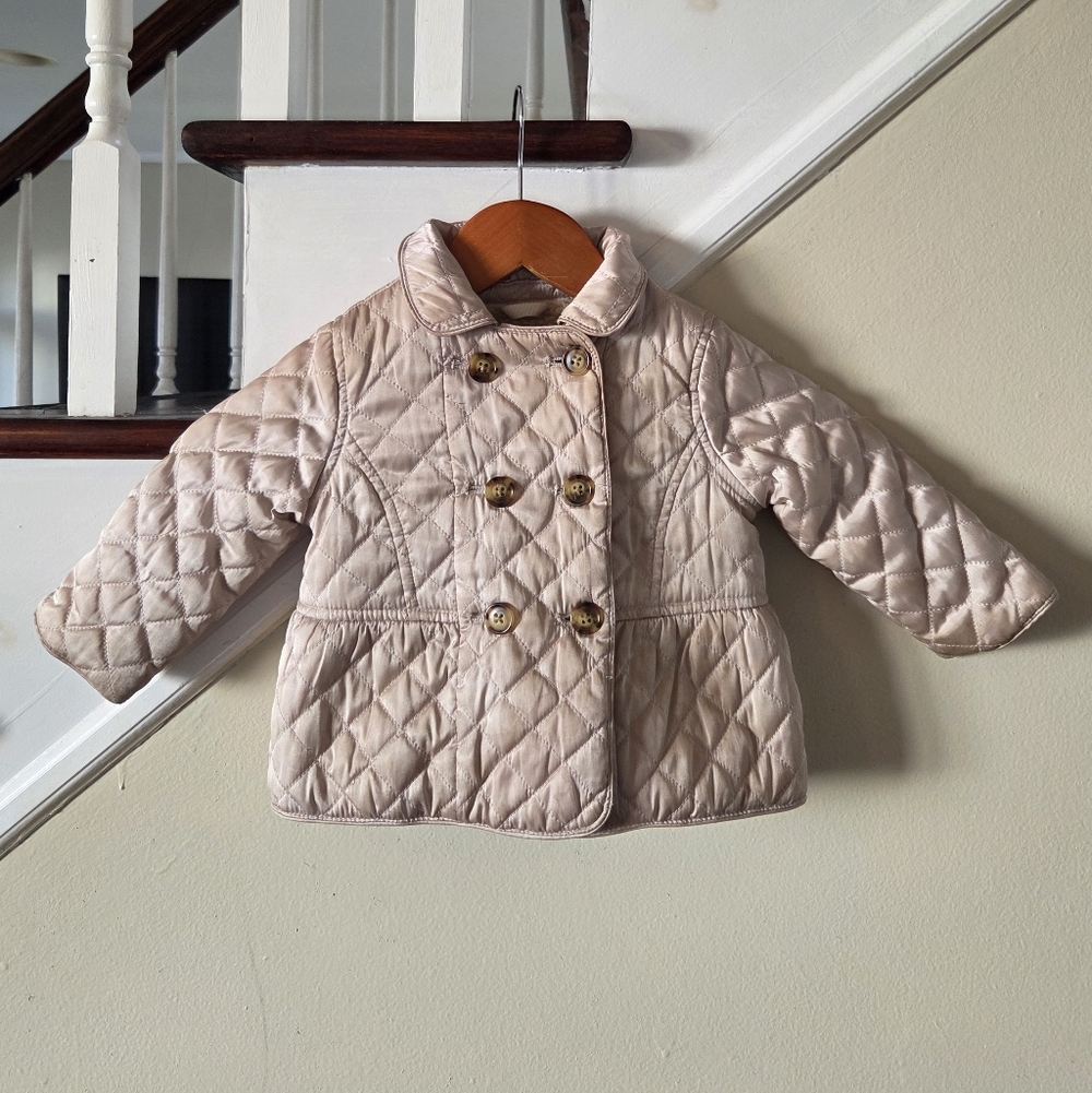 GAP Quilted Beige Kids Puffer Jacket